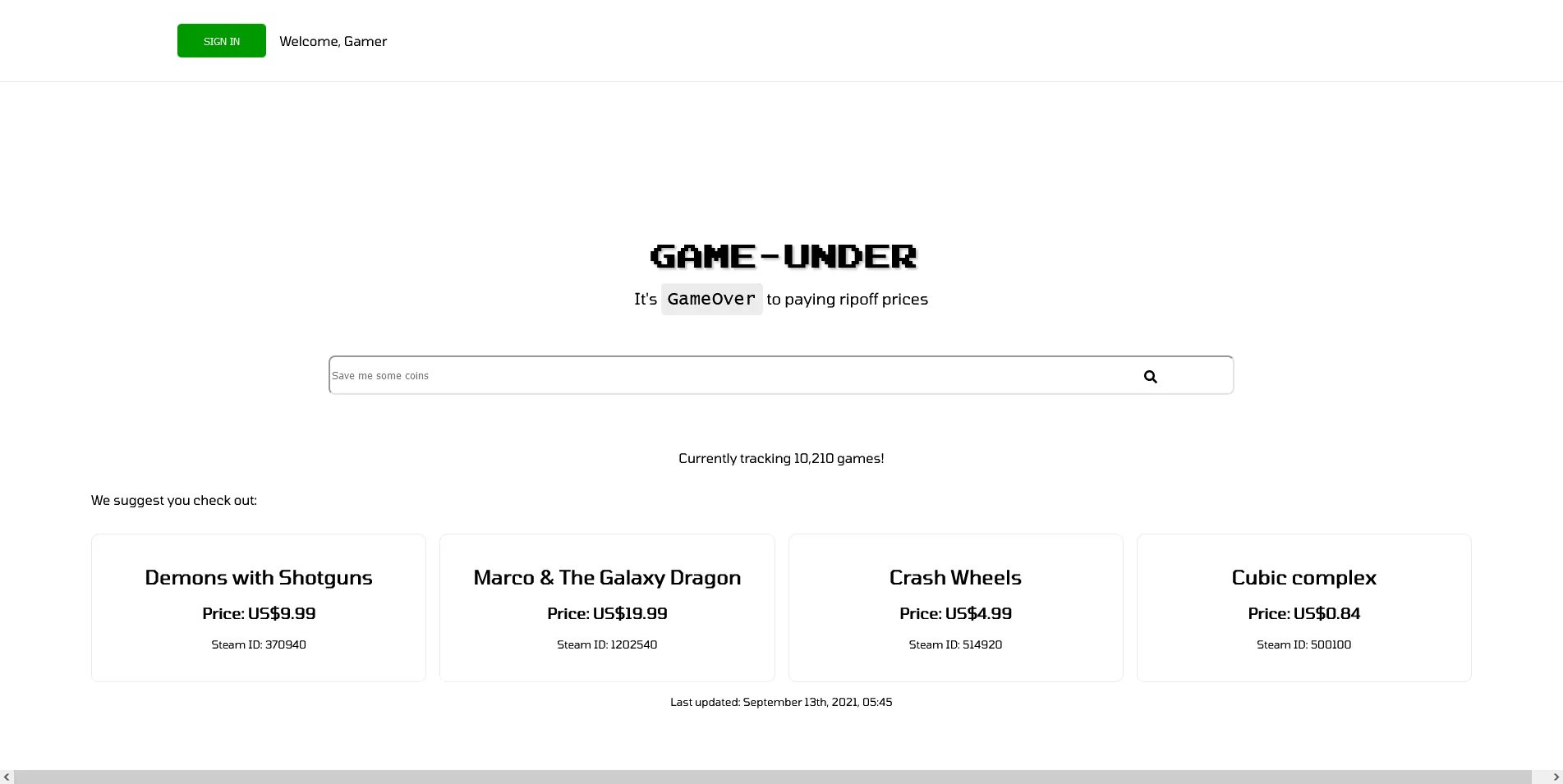 Screenshot of GameUnder